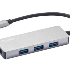 Hub USB type C - 1x USB 3.0 + 3x USB 2.0 aluminiu Sandberg 336-32