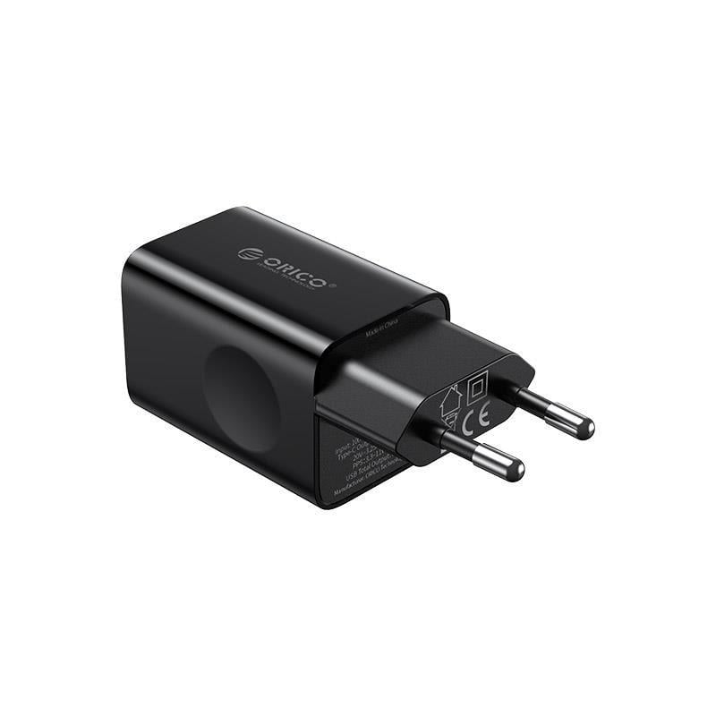 incarcator retea orico pt30 c usb type c 30w negru pt30 c eu bk 1