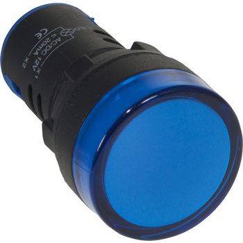 indicator panel 22mm 230v albastru rnd
