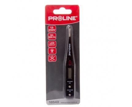 indicator tensiune cu ecran lcd si bec 12 250vac dc 125mm proline 10543 1