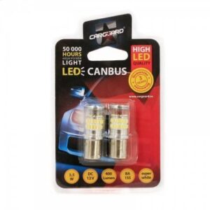 led de frana canbus ba15s 12v 35w 400lm 6000k set 2buc can122 carguard