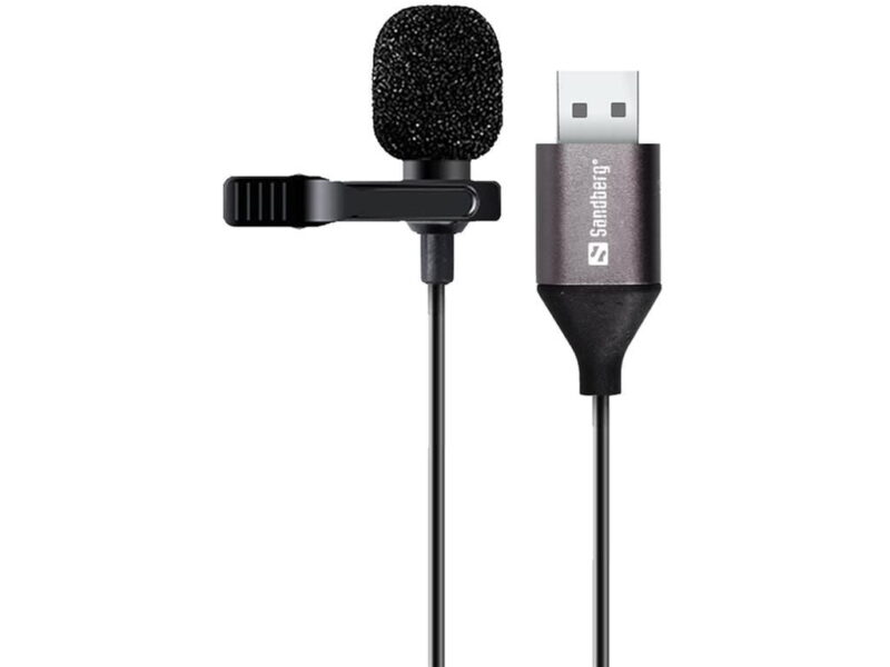 microfon-lavaliera-cu-clip-sandberg-126-19-usb-2m-negru