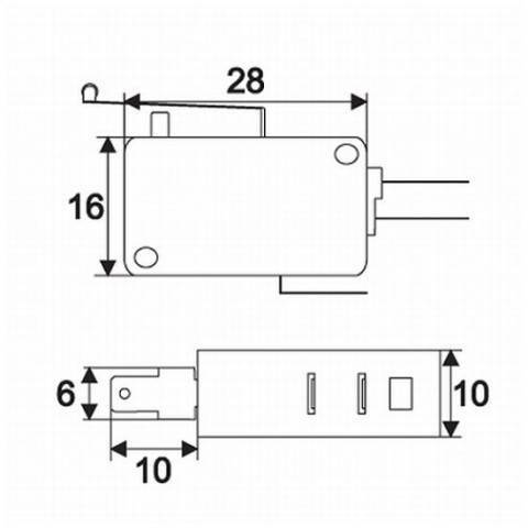 microinterupator 1 circuit 16 4a 250v on on 28x16x10mm 09009 1