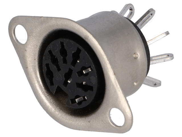 Mufa DIN 8 pini mama cu lipire HIRSCHMANN 930345200 MAB 8S