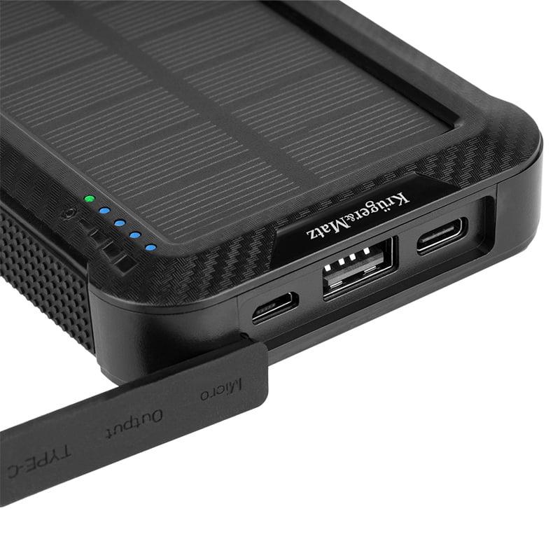 power bank 10000mah li pol solar qi incarcare wireless 5w krugermatz km0910 2