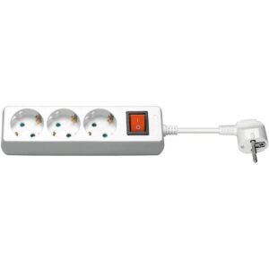 prelungitor 15m 3xschuko alb cu intrerupator 3500w goobay