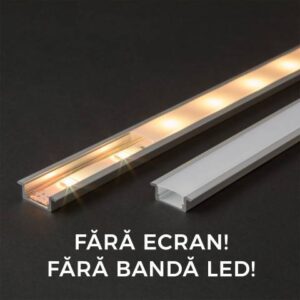 profil din aluminiu pentru benzi led 2000x23x8mm phenom