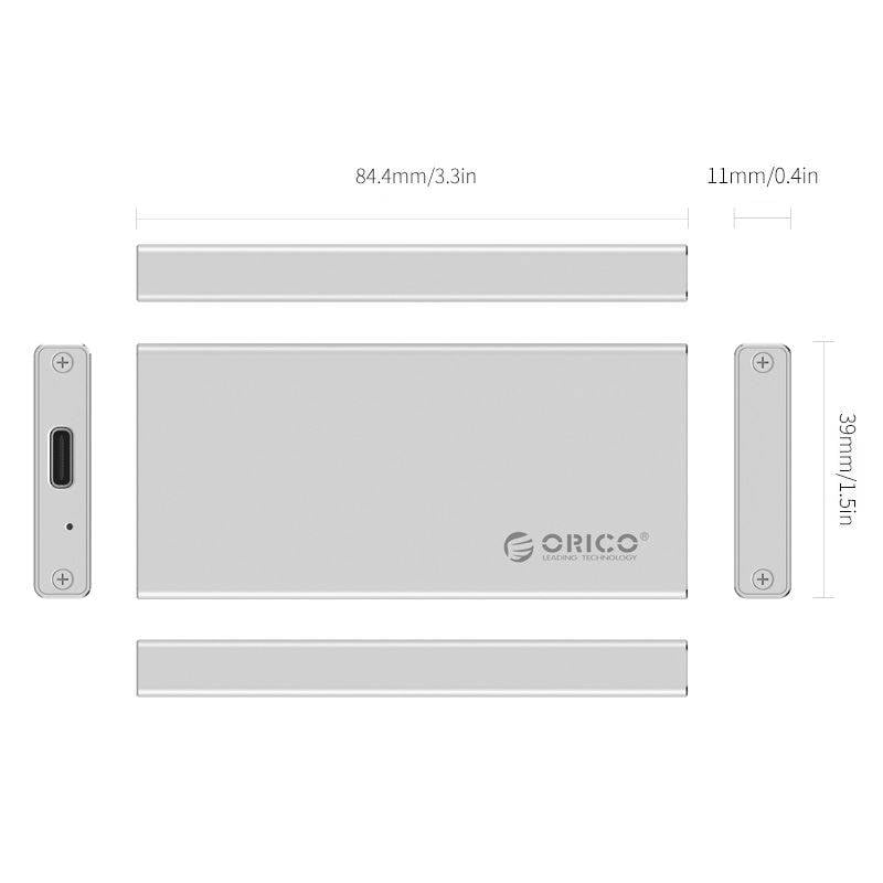 rack ssd msata usb 31 type c argintiu orico msa uc3 3