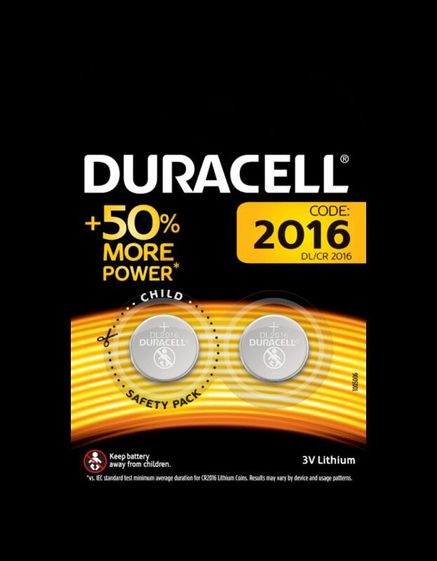 set baterii duracell cr2016 3v litiu 20x16mm 2buc