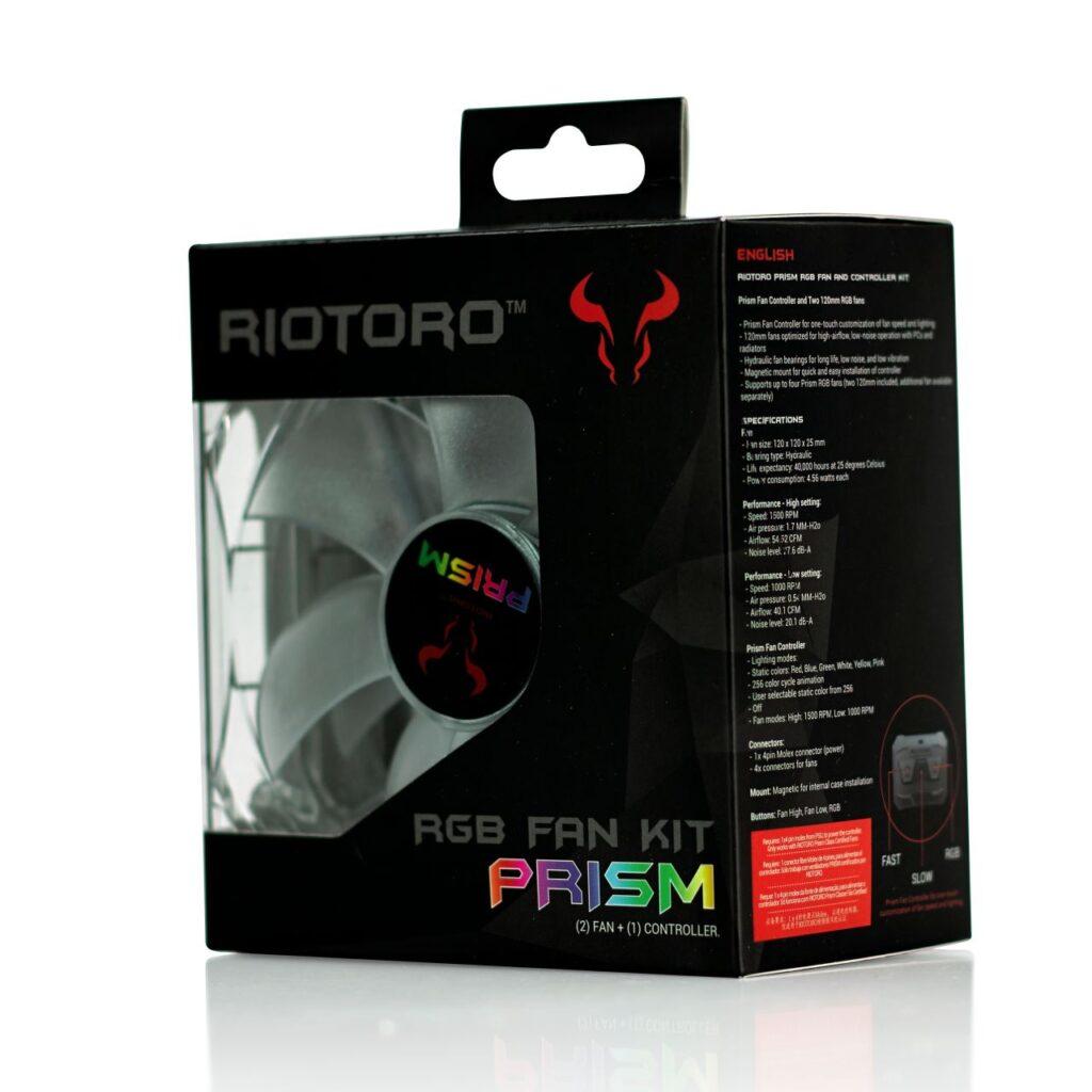 set controller 2 ventilatoare riotoro prism 120mm iluminare rgb frgb256 168x 6