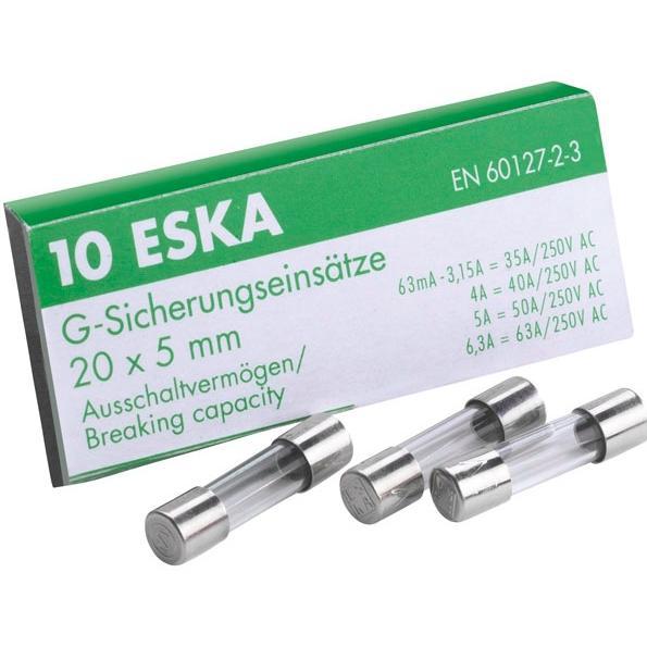 siguranta lenta cu intarziere 63a 250vac 5x20 mm cilindrica sticla eska 522525 1