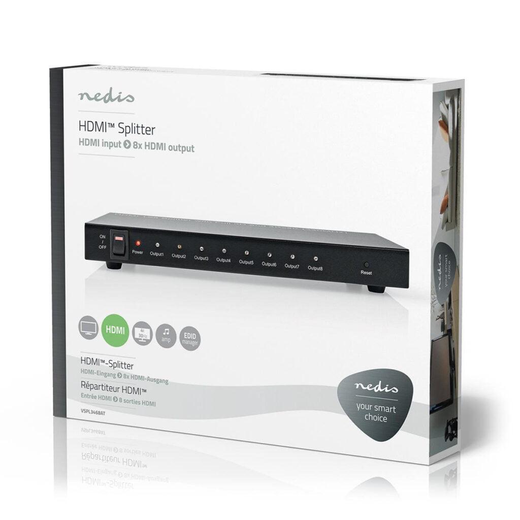 splitter-hdmi-4k-30hz-8-porturi-1x-intrare-hdmi-8x-iesiri-hdmi-nedis