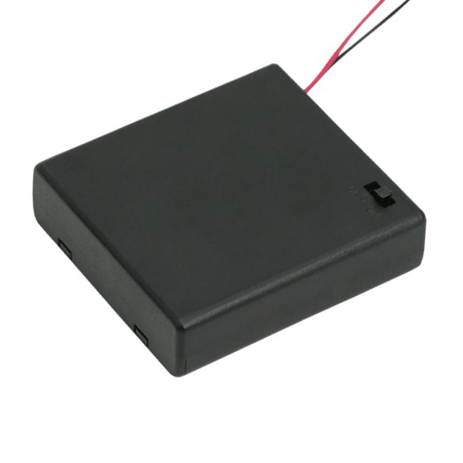 suport baterii 4x aa cu capac intrerupator si fire