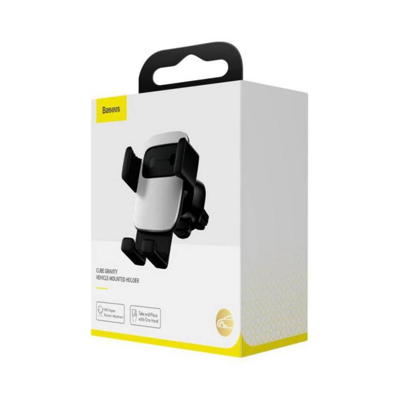 suport telefon baseus cubegravity argintiu pentru grila de ventilatie auto 1