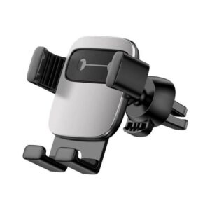 suport telefon baseus cubegravity argintiu pentru grila de ventilatie auto