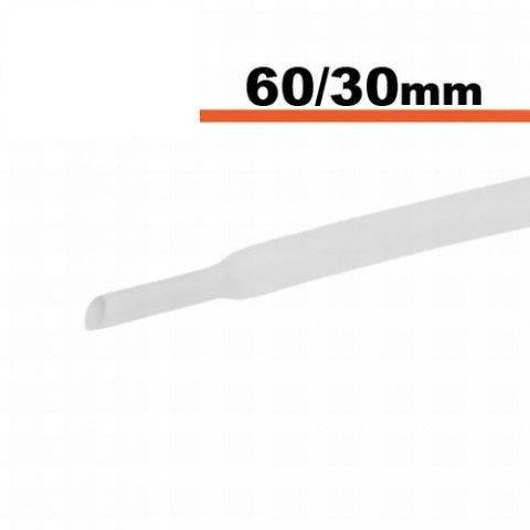 tub termocontractibil alb 60mm 30mm 05m