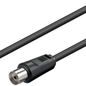 Cablu COAXIAL TV antena 70DB Dublu ecranat 1.5m negru 11720 Goobay
