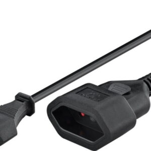 Cablu prelungitor EURO 3m 2x0.75mm mama-tata negru 2.5A 50508 Goobay