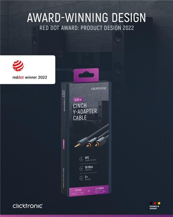 Cablu Profesional Clicktronic Audio Stereo Jack 35 Mm Aux Tata La 2x Rca Tata Stereo 3m Ofc Coax 50 Ohm 70468 Clicktronic