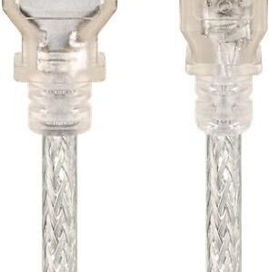 Cablu USB 2.0 HI-SPEED tata tip A la USB 2.0 tata tip B imprimanta 1m cupru 0.48Gbit/s transparent 68606 Goobay