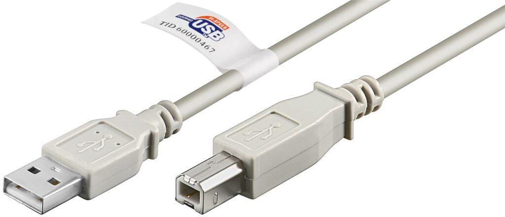 Cablu USB 2.0 HI-SPEED tatã tip A la USB 2.0 tatã tip B imprimanta 2m 480Mbit/s Cupru dublu ecranat gri 50831 Goobay