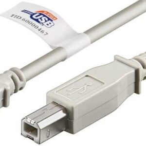 Cablu USB 2.0 HI-SPEED tatã tip A la USB 2.0 tatã tip B imprimanta 2m 480Mbit/s Cupru dublu ecranat gri 50831 Goobay