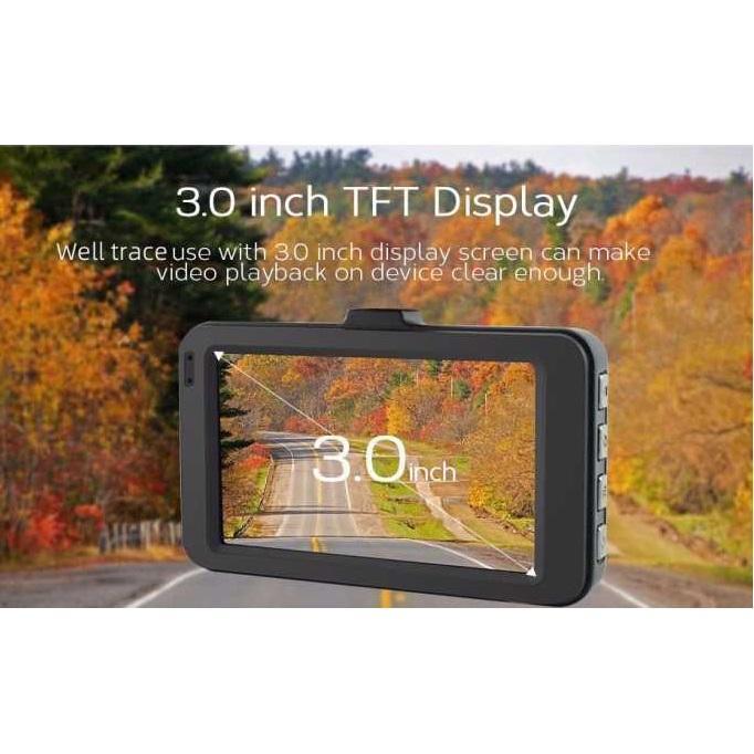 Camera Auto Well Trace 1080p Fhd 720p Ecran 3 Dvr Car Trace Wl