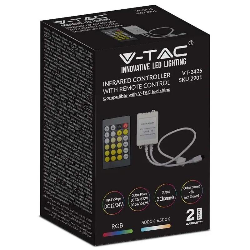 Controller Banda Led 3in1 Rgb 24 Butoane V Tac Sku 2901