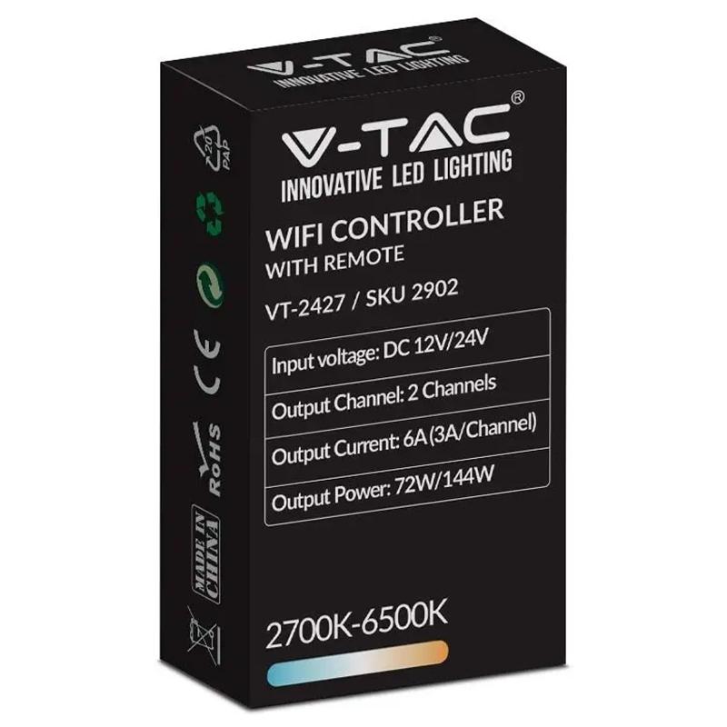 Controller Banda Led 3in1 Wi Fi Rgb 24 Butoane V Tac Sku 2902