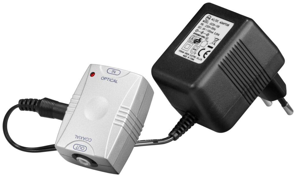 Convertor Toslink Optic Digital Audio La Rca Coaxial Digital Audio 11919 Goobay