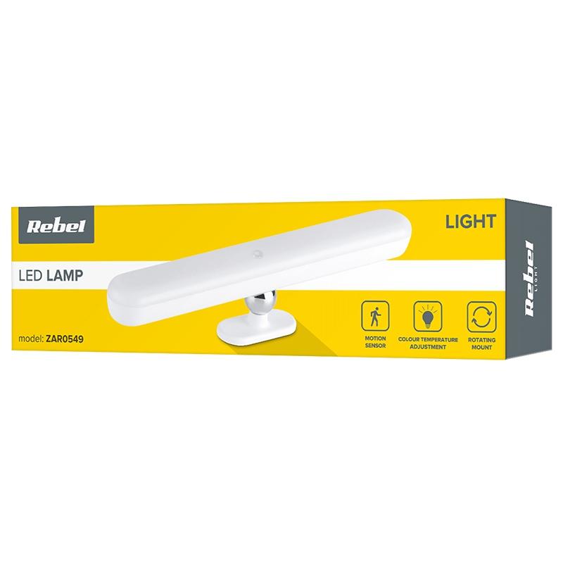 Lampa Led 15w 90lm 3000k 4000k 6000k Rotativa Senzor Miscare Acumulator 800mah Rebel Zar0549