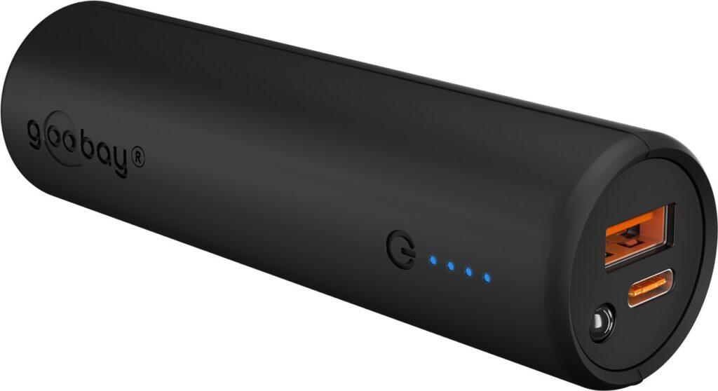 Power Bank 50 5000mah Suport Pentru Bicicleta Negru Usb A Usb Type C 3a 60656 Goobay