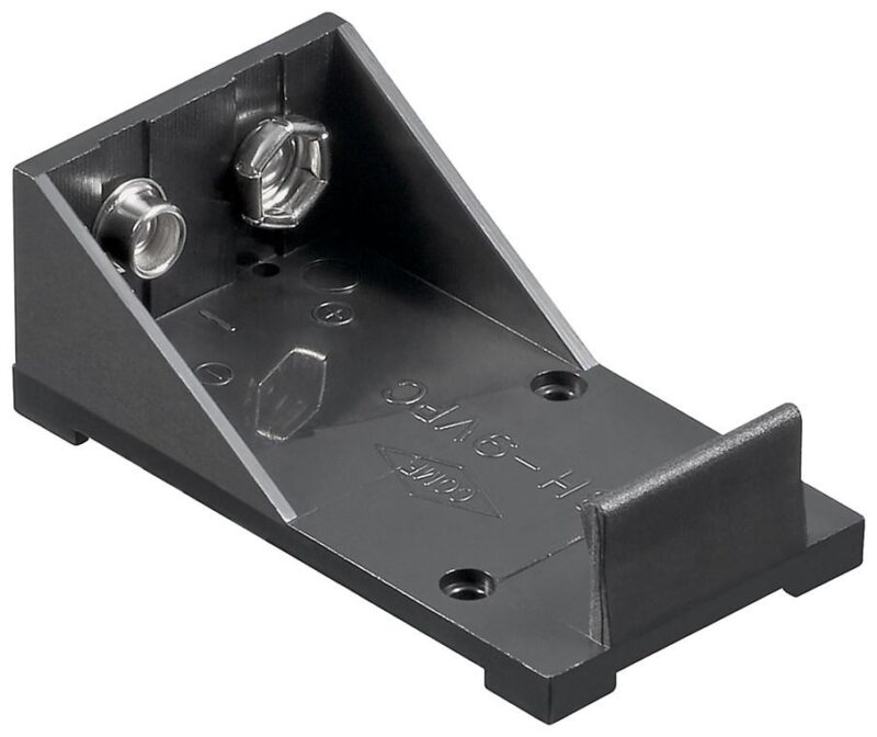 Suport Baterie 1x 9v Cu Lamela Pentru Lipire Negru 11995 Goobay