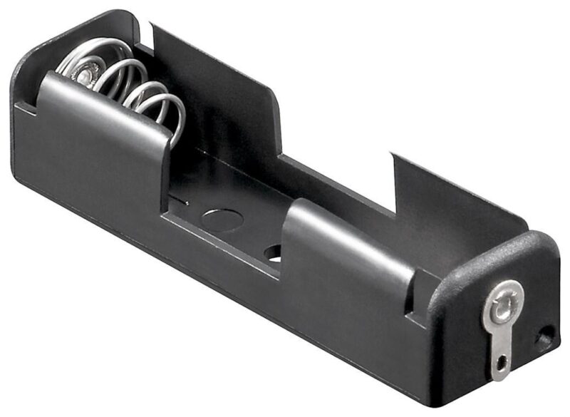 Suport baterie 1x AA R6 cu lamela pentru lipire negru 11489 Goobay