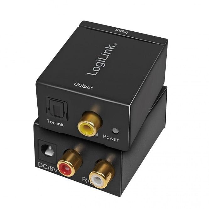 Adaptor Convertor Analogic Digital Intrare 2xrca Mama Toslink Coaxial Didital Audio Logilink Ca0102
