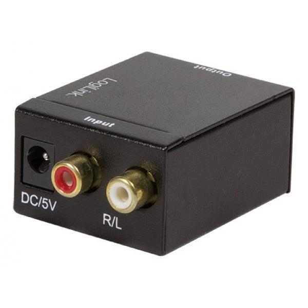 Adaptor Convertor Analogic Digital Intrare 2xrca Mama Toslink Coaxial Didital Audio Logilink Ca0102