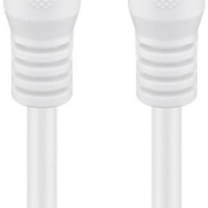 Cablu COAXIAL TV antena 3m mama-tata 75ohmi clasa A 85dB Dublu ecranat CCS alb Goobay 66615