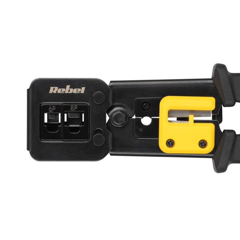 Cleste Sertizare Rj45 Rj12 Rj11 Rj 6p Rj 8p Cutit Pentru Dezizolare Rebel Rb 1007