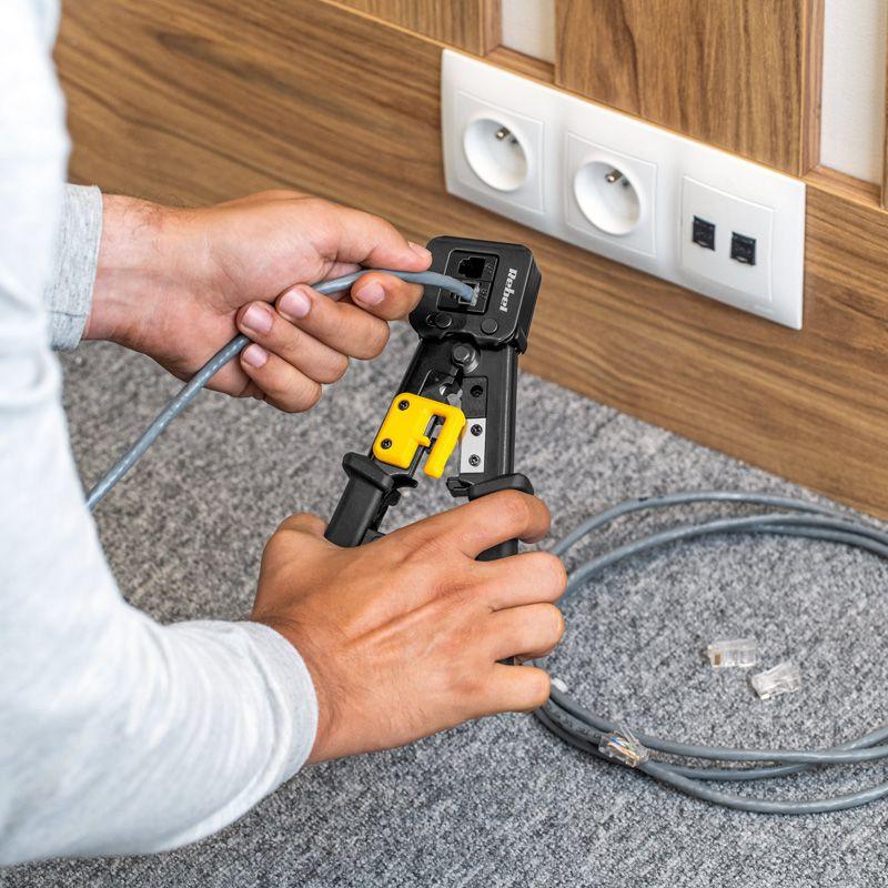 Cleste Sertizare Rj45 Rj12 Rj11 Rj 6p Rj 8p Cutit Pentru Dezizolare Rebel Rb 1007