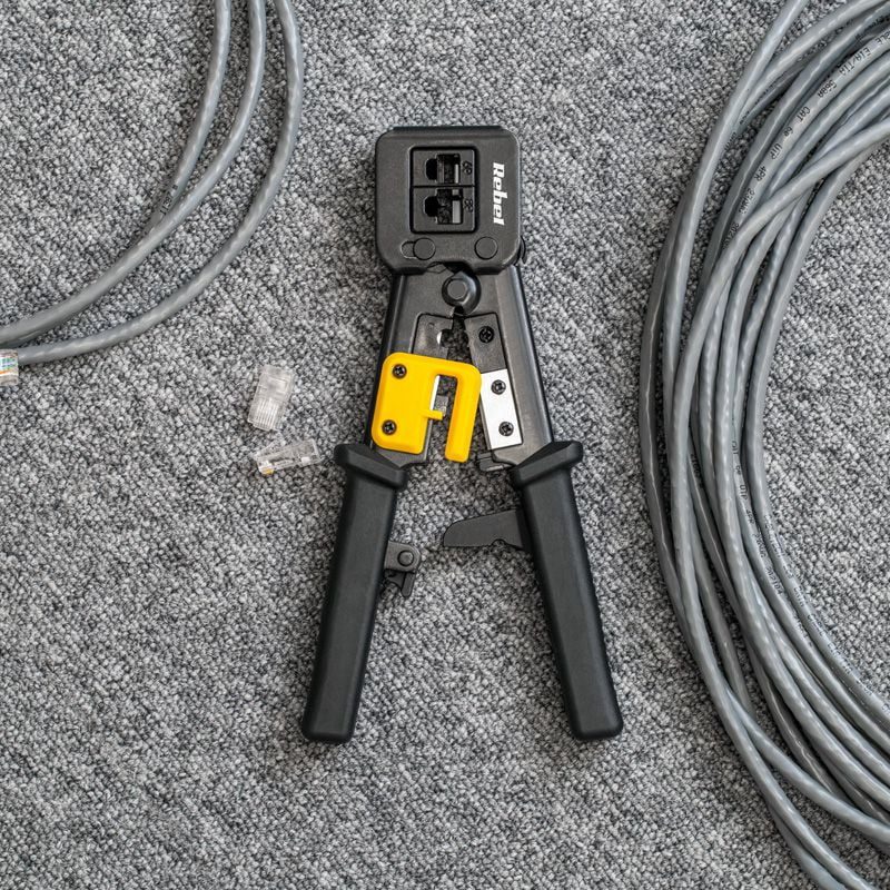 Cleste Sertizare Rj45 Rj12 Rj11 Rj 6p Rj 8p Cutit Pentru Dezizolare Rebel Rb 1007