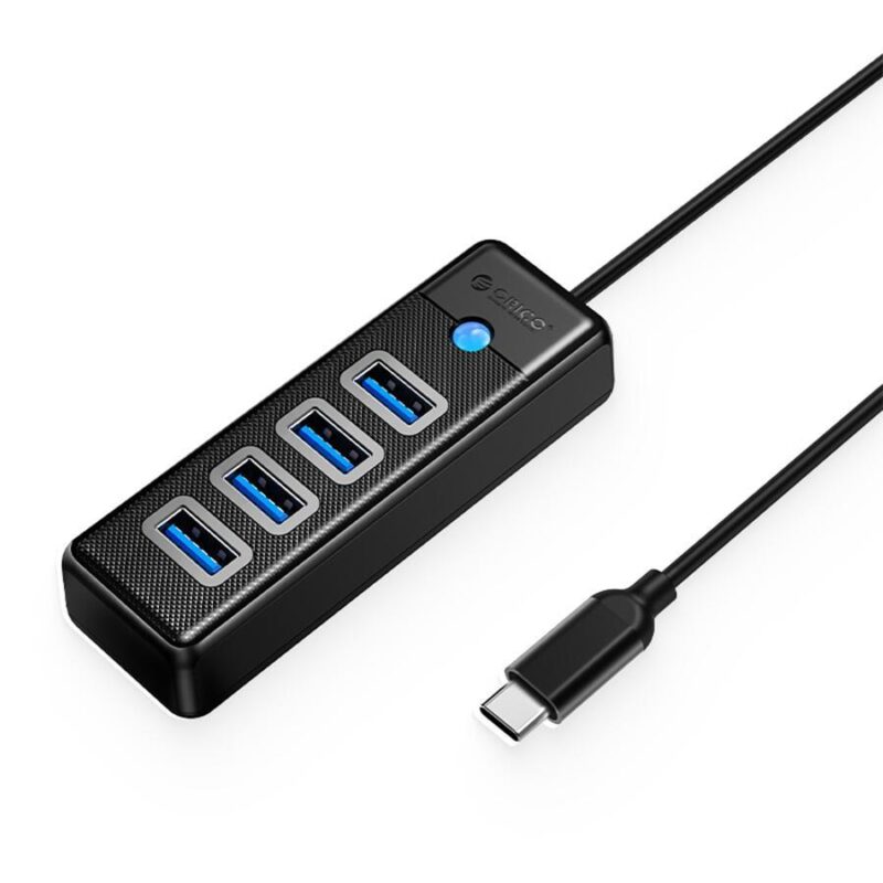 Hub 4x Usb30 Usb Type C 15cm Negru Orico Pw4u C3
