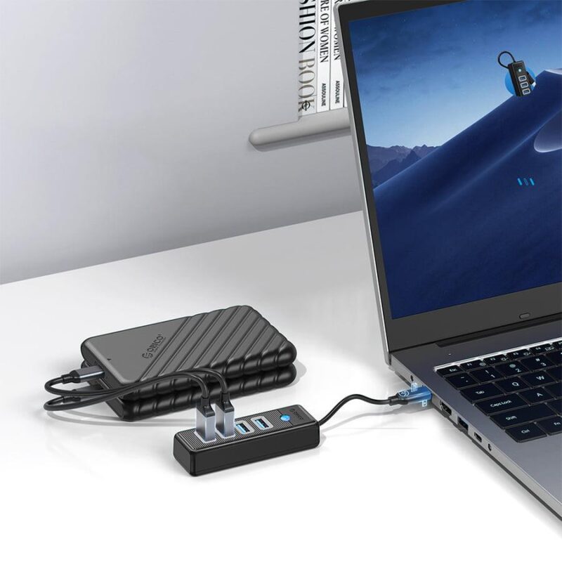 Hub 4x Usb30 Usb Type C 15cm Negru Orico Pw4u C3