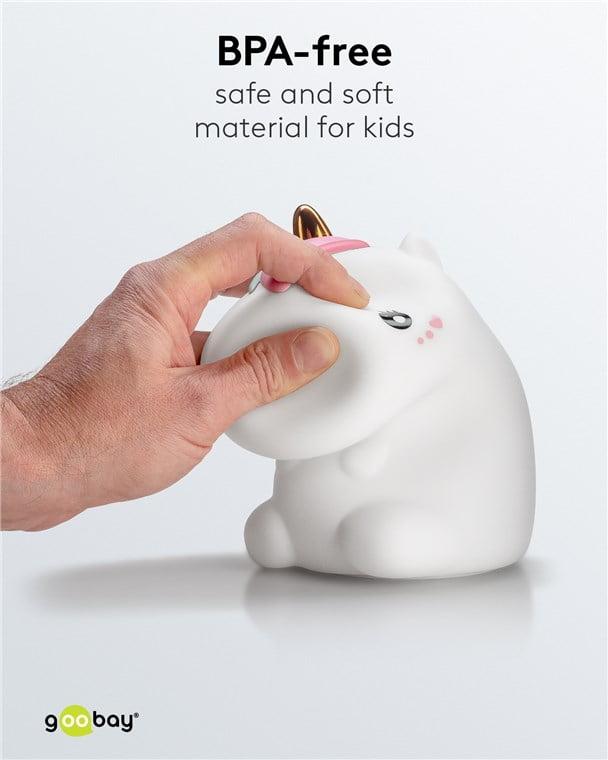 Lumina De Noapte Cu Led Unicorn 7 Culori 3 Moduri Lumina Cu Acumulator Goobay 61649