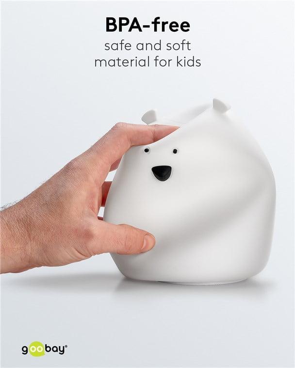 Lumina De Noapte Cu Led Ursul Polar 7 Culori 3 Moduri Lumina Cu Acumulator Goobay 61647