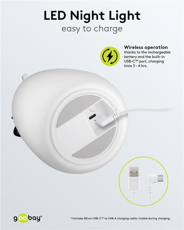 Lumina De Noapte Cu Led Ursul Polar 7 Culori 3 Moduri Lumina Cu Acumulator Goobay 61647