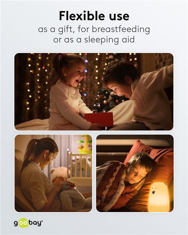 Lumina De Noapte Cu Led Ursul Polar 7 Culori 3 Moduri Lumina Cu Acumulator Goobay 61647