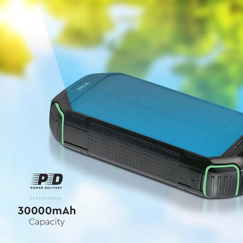 Power Bank 30000mah Wireless Cu Incarcare Solara V Tac Sku 7836