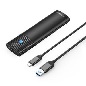 Rack SSD USB3.2 GEN1 USB TYPE C SATA sau NVMe M.2 negru Orico PWDM2-G2-BK
