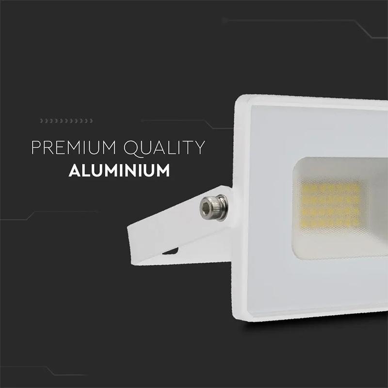 Reflector Led Smd 20w 6500k Alb Rece 1620lm Ip65 Alb V Tac Sku 215951