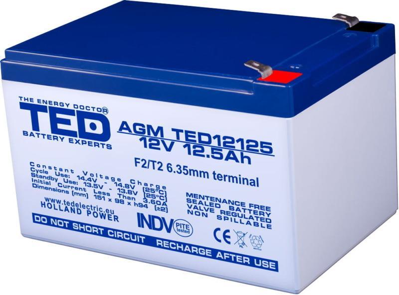 Battery 12v 12ah 12.5ah Ted Battery Experts Csb Ritar Ultracell Ted12125